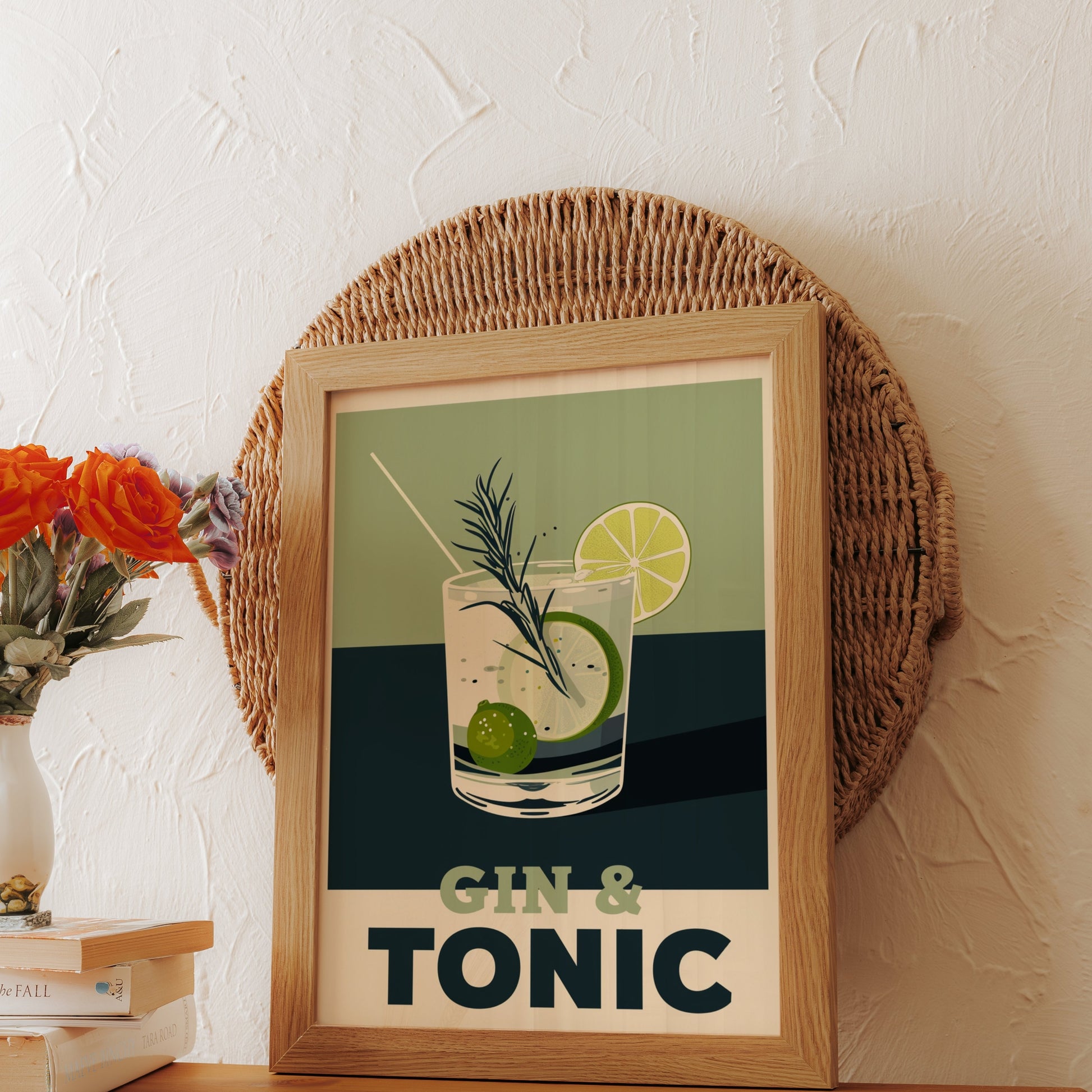 Premium Poster of Vintage Style Gin and Tonic Art Print Posters