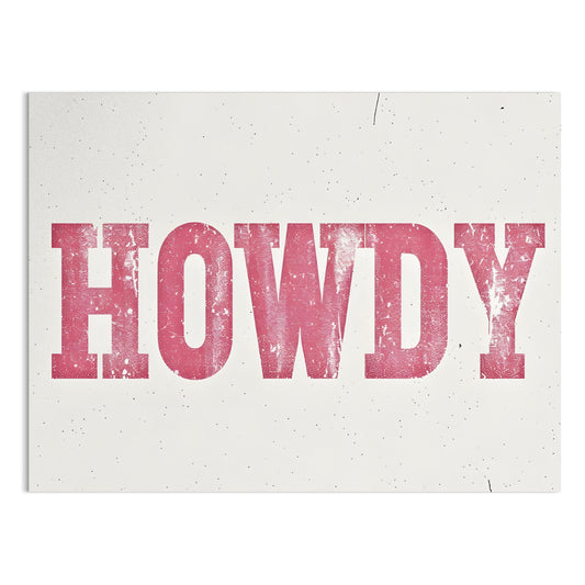 Premium Poster of Vintage Style Howdy Typography Print for Home Decor Posters