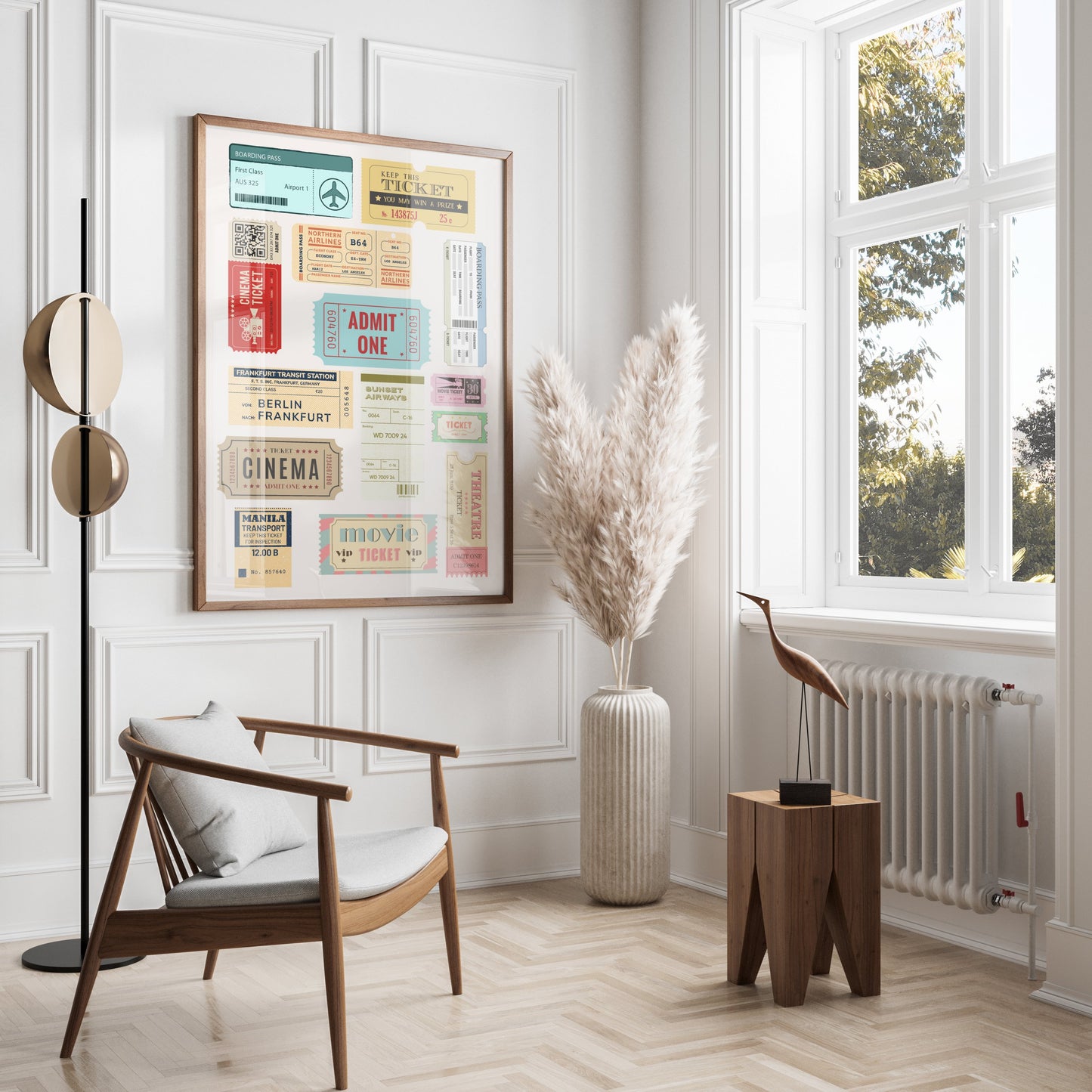 Premium Poster of Vintage Transportation and Cinema Ticket Posters