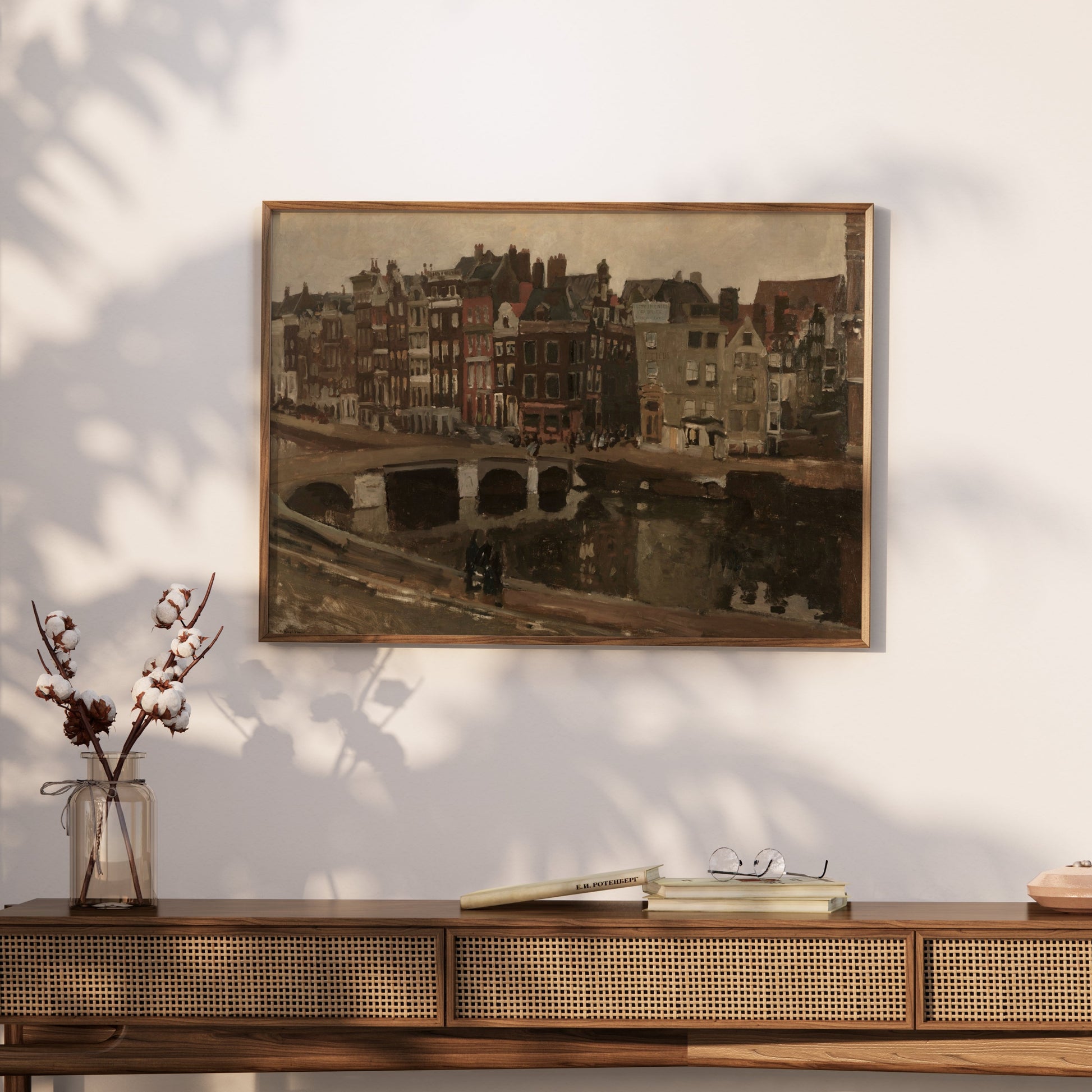 Premium Poster of Vintage Urban Landscape City Scene Art Print Posters