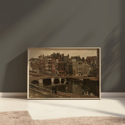 Premium Poster of Vintage Urban Landscape City Scene Art Print Posters