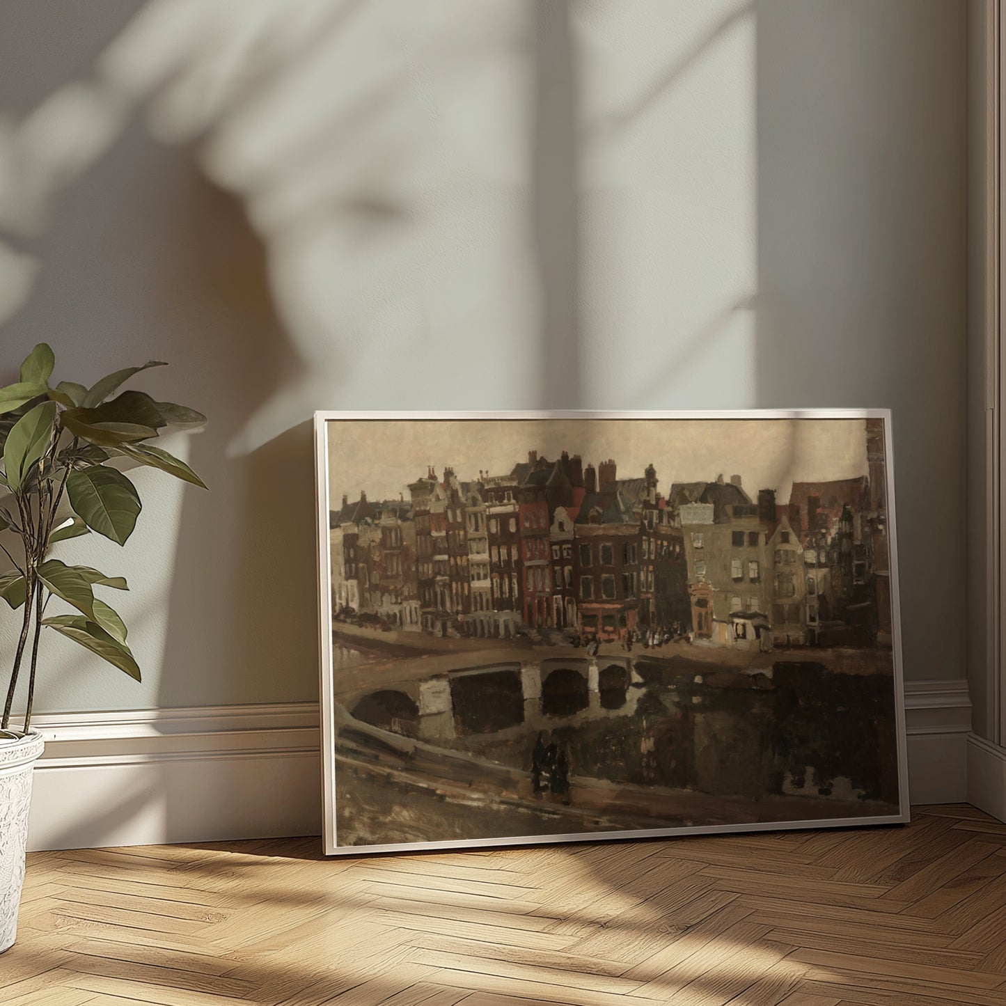 Premium Poster of Vintage Urban Landscape City Scene Art Print Posters