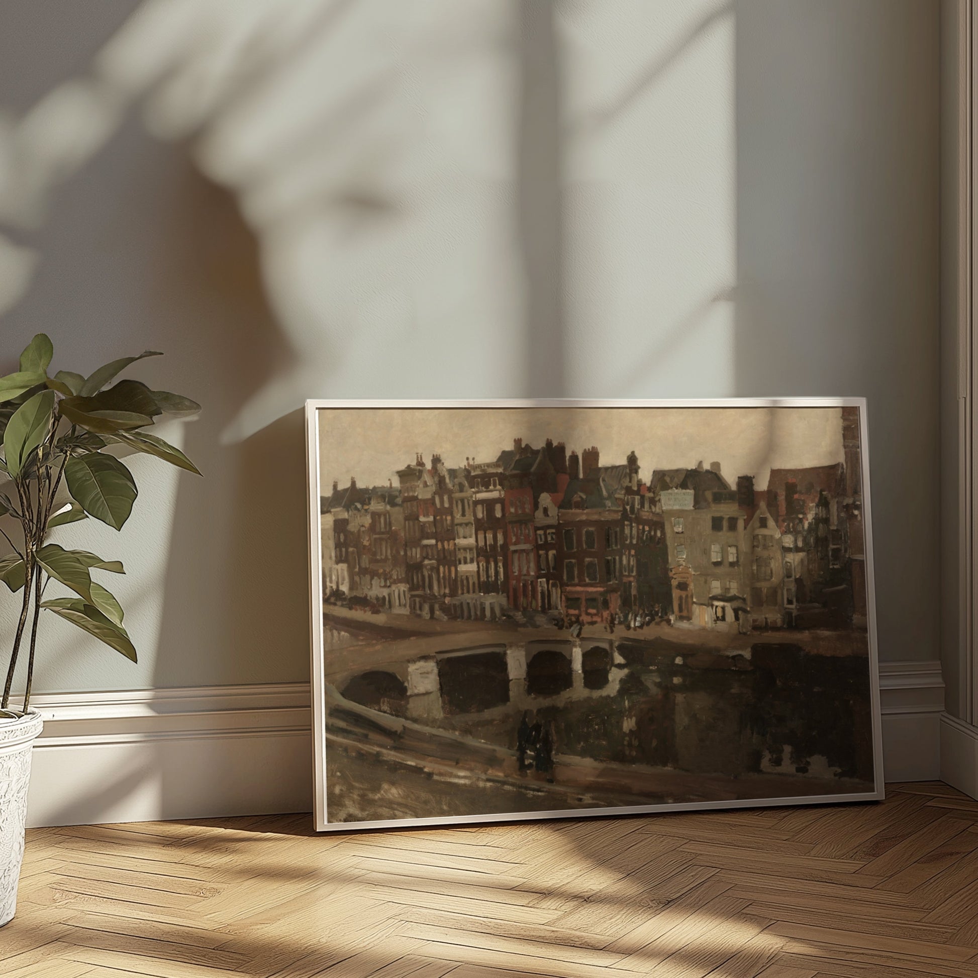 Premium Poster of Vintage Urban Landscape City Scene Art Print Posters