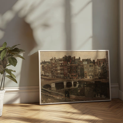 Premium Poster of Vintage Urban Landscape City Scene Art Print Posters