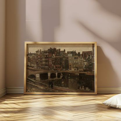 Premium Poster of Vintage Urban Landscape City Scene Art Print Posters