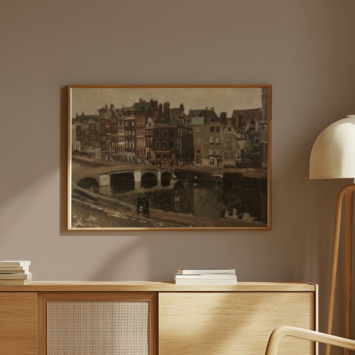 Premium Poster of Vintage Urban Landscape City Scene Art Print Posters