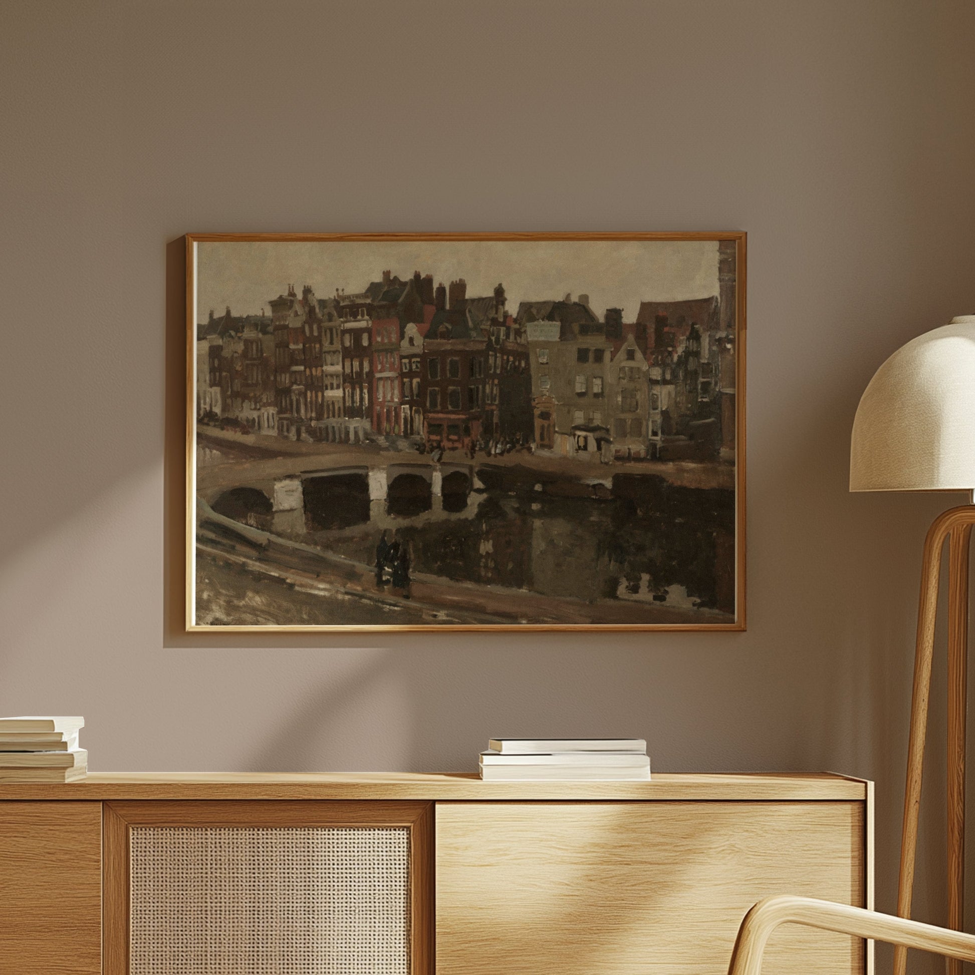 Premium Poster of Vintage Urban Landscape City Scene Art Print Posters