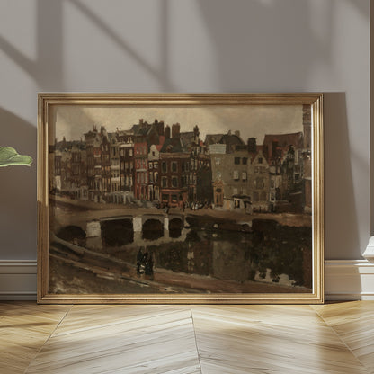 Premium Poster of Vintage Urban Landscape City Scene Art Print Posters