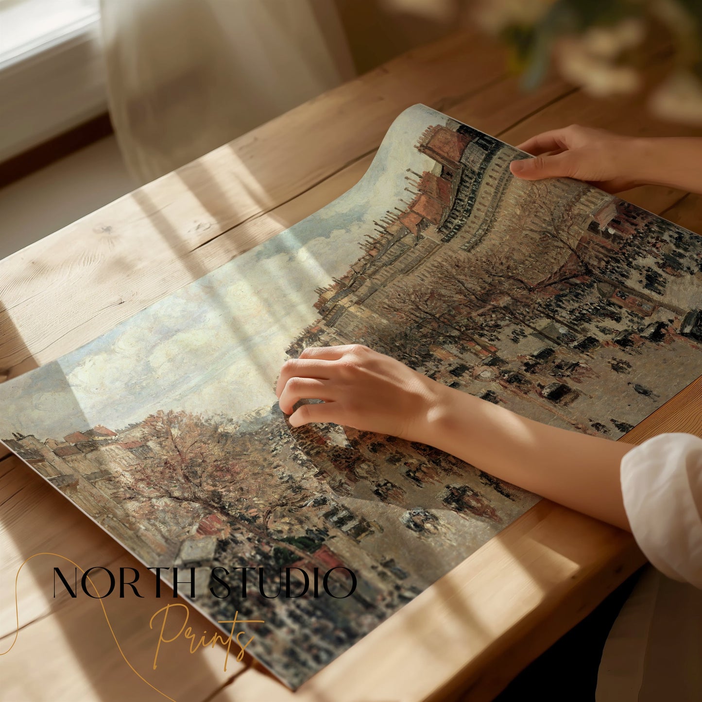 Premium Poster of Vintage Urban Street Scene Wall Art Posters