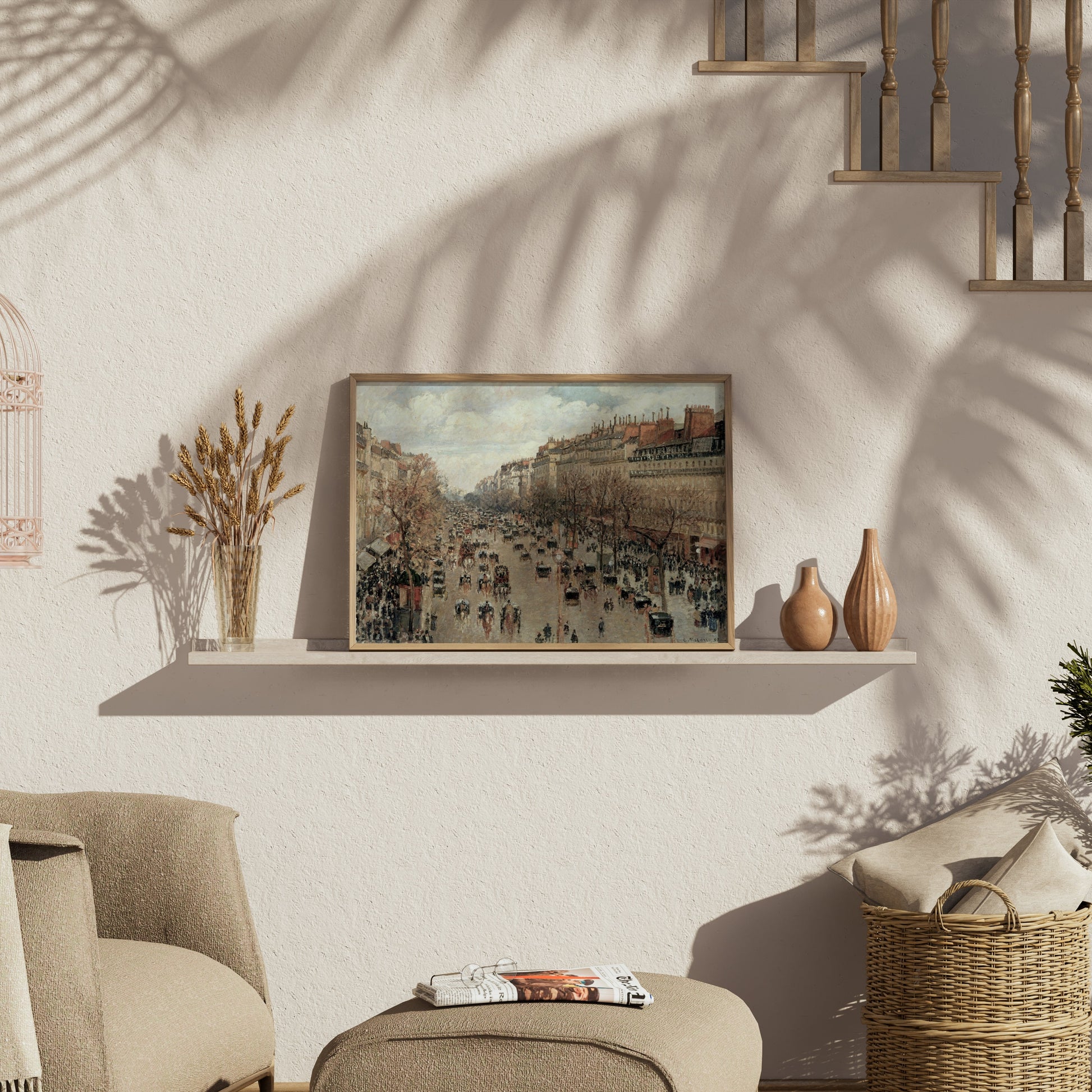 Premium Poster of Vintage Urban Street Scene Wall Art Posters