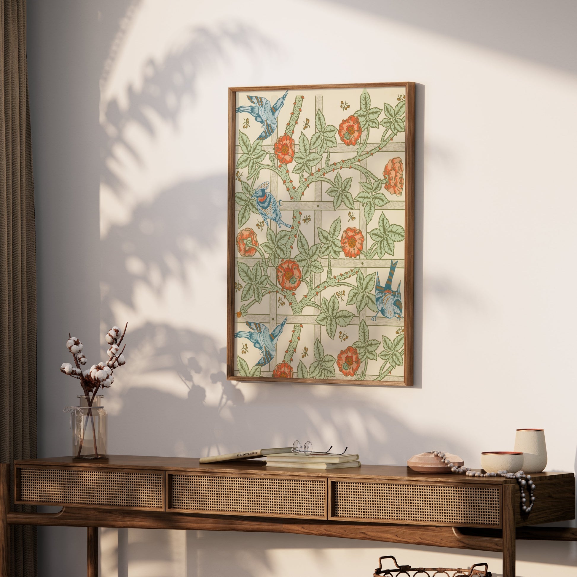 Premium Poster of Vintage William Morris Floral and Bird Design Posters