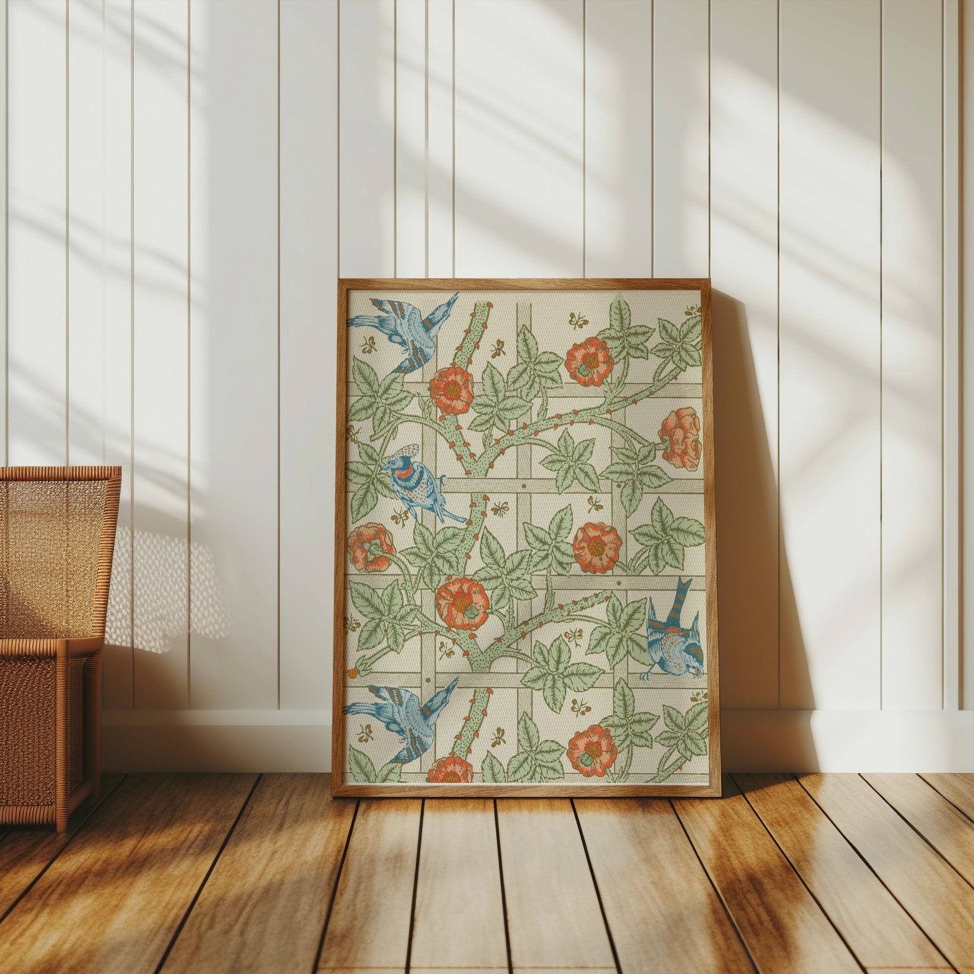 Premium Poster of Vintage William Morris Floral and Bird Design Posters