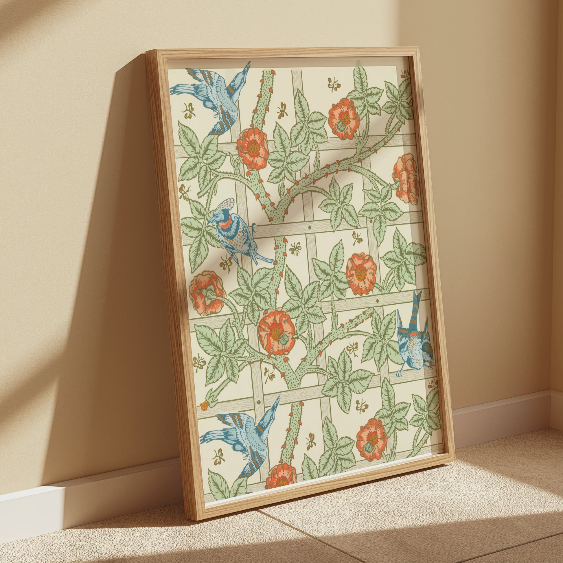 Premium Poster of Vintage William Morris Floral and Bird Design Posters