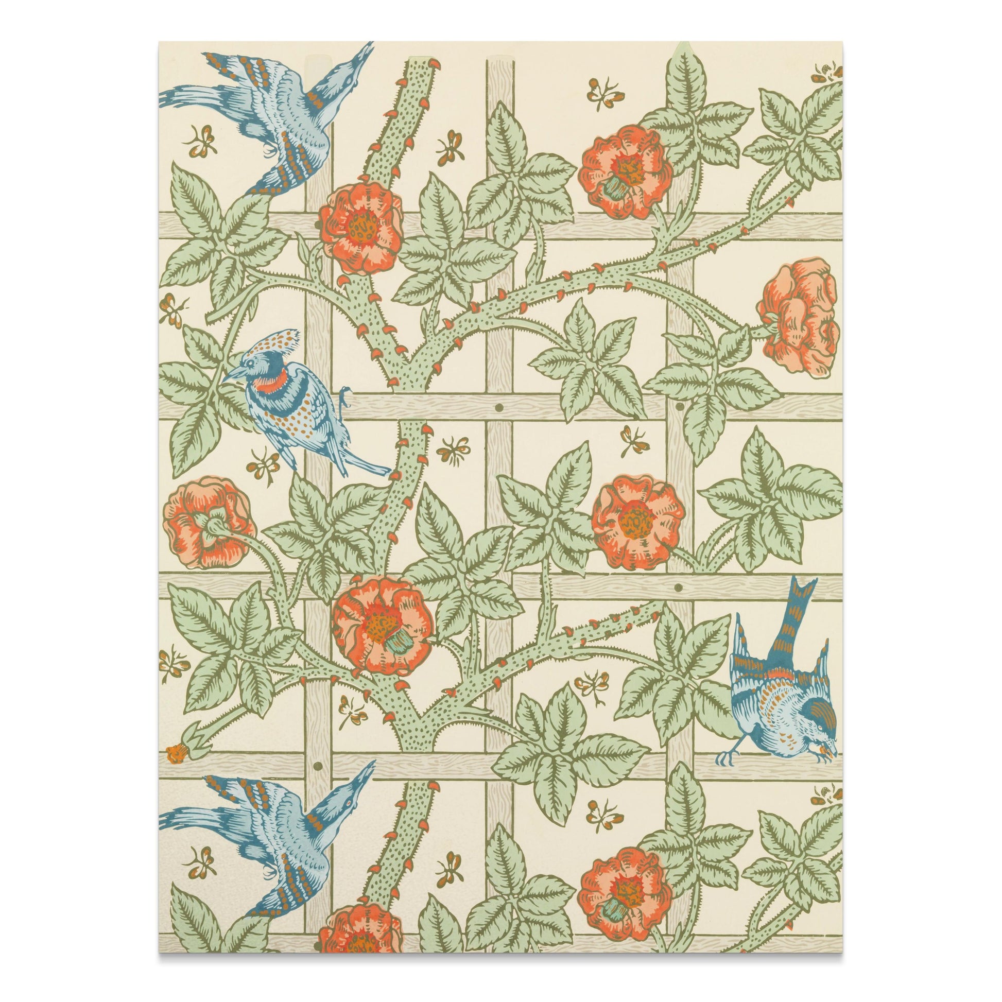 Premium Poster of Vintage William Morris Floral and Bird Design Posters