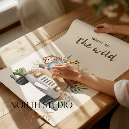 Premium Poster of Welcome Into the Wild Safari Animal Themed Posters