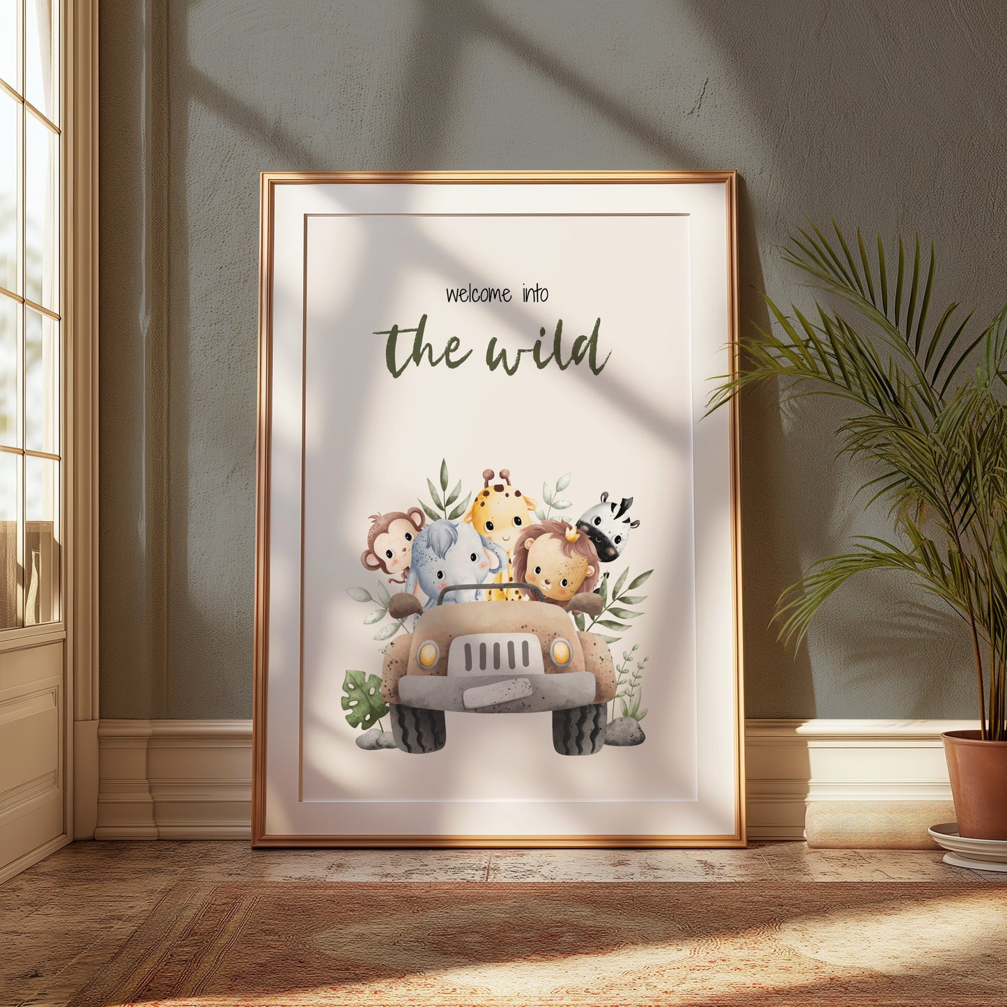 Premium Poster of Welcome Into the Wild Safari Animal Themed Posters