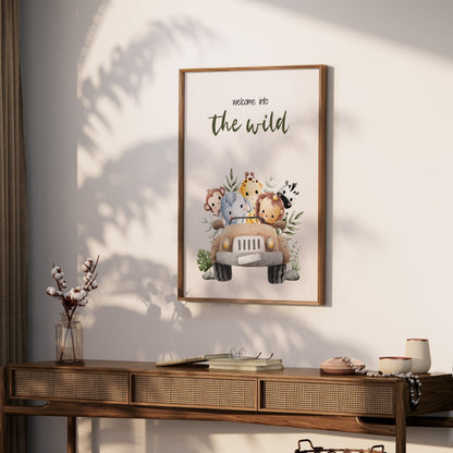 Premium Poster of Welcome Into the Wild Safari Animal Themed Posters