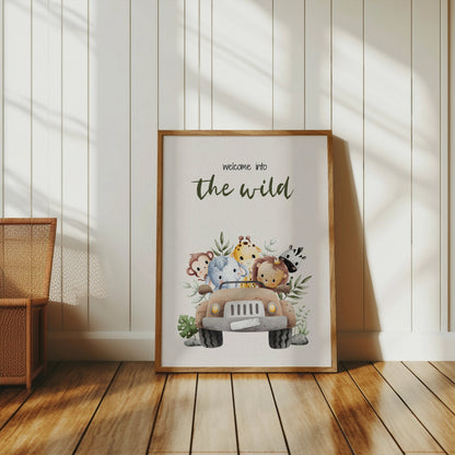 Premium Poster of Welcome Into the Wild Safari Animal Themed Posters