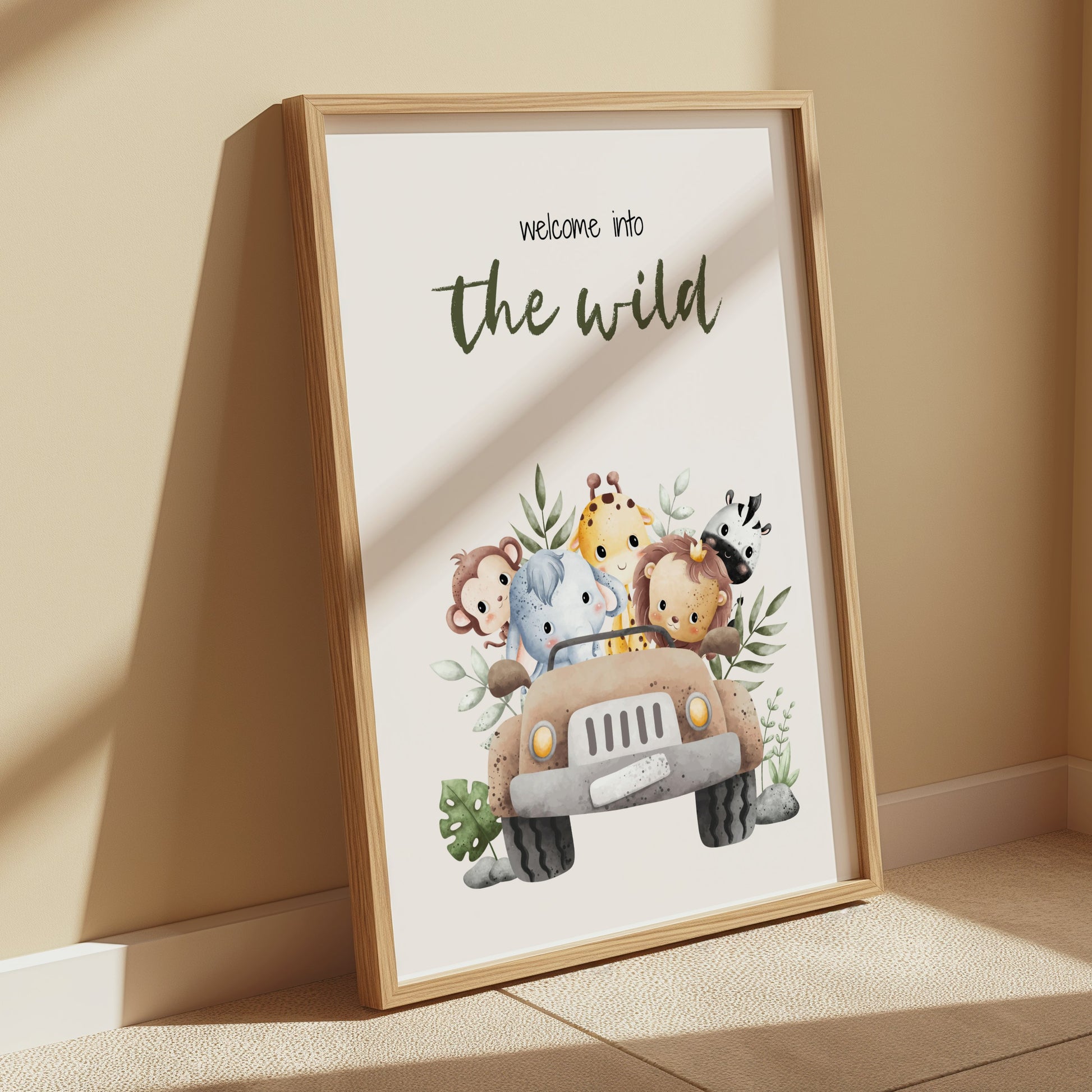 Premium Poster of Welcome Into the Wild Safari Animal Themed Posters