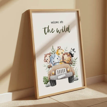 Premium Poster of Welcome Into the Wild Safari Animal Themed Posters