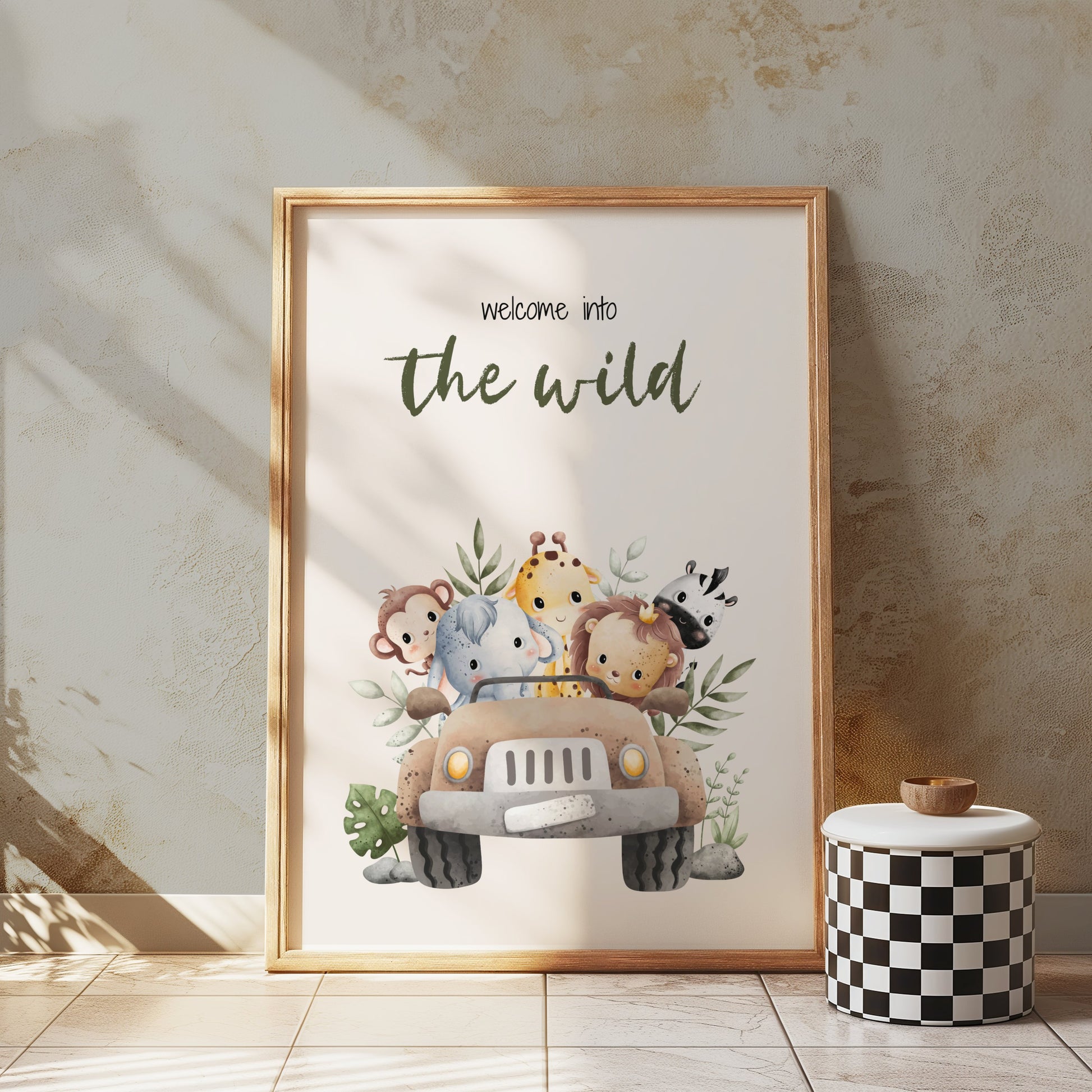 Premium Poster of Welcome Into the Wild Safari Animal Themed Posters