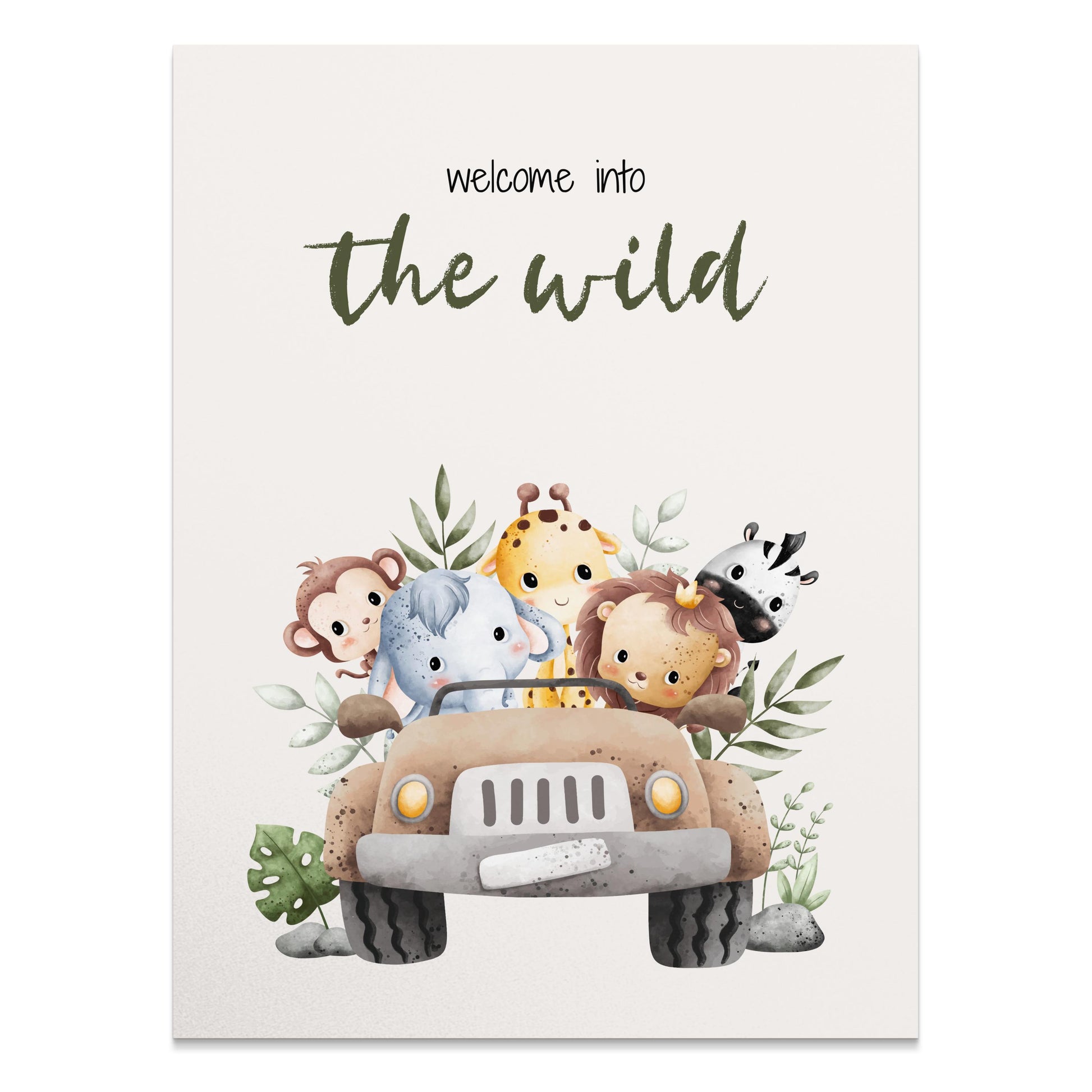 Premium Poster of Welcome Into the Wild Safari Animal Themed Posters