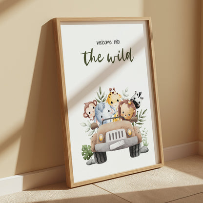 Premium Poster of Welcome into the Wild Animal Friends Car Adventure Posters