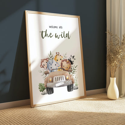 Premium Poster of Welcome into the Wild Animal Friends Car Adventure Posters