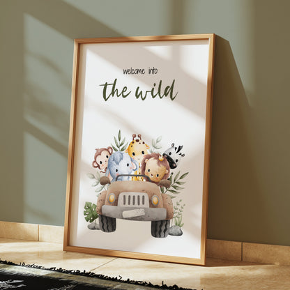 Premium Poster of Welcome into the Wild Animal Friends Car Adventure Posters