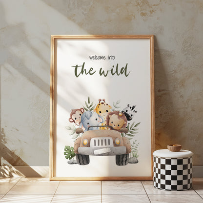 Premium Poster of Welcome into the Wild Animal Friends Car Adventure Posters