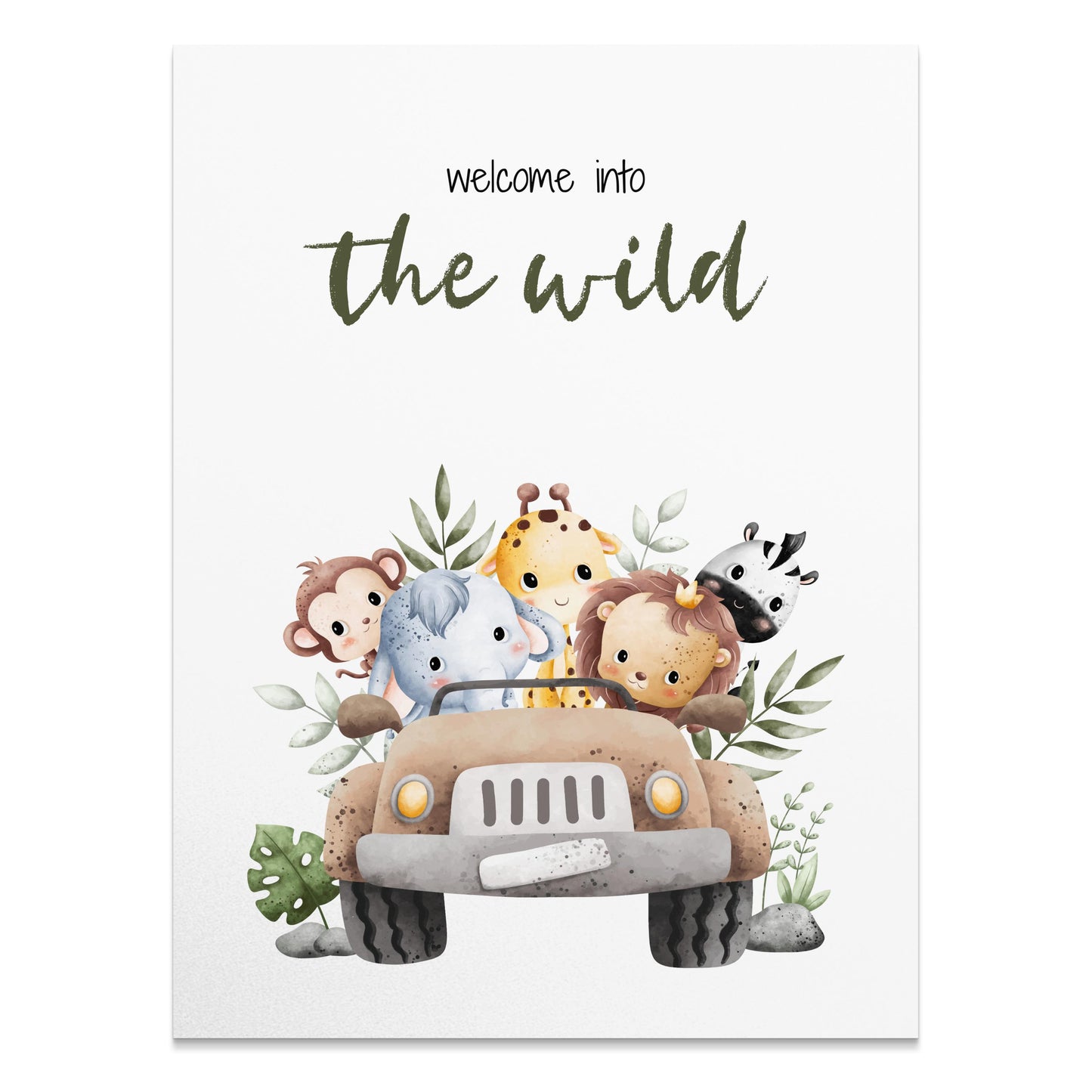 Premium Poster of Welcome into the Wild Animal Friends Car Adventure Posters