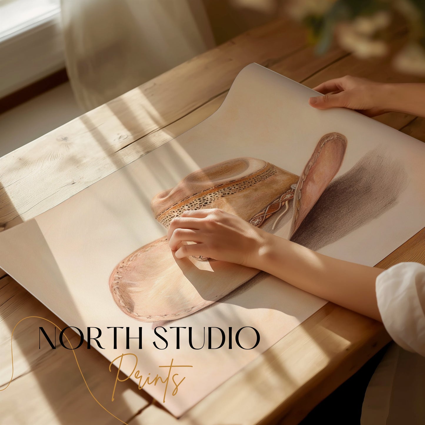 Premium Poster of Western Style Cowboy Hat Theme Art Posters