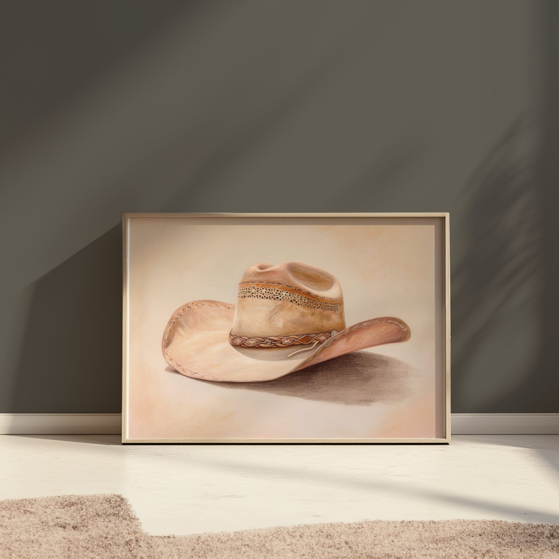 Premium Poster of Western Style Cowboy Hat Theme Art Posters