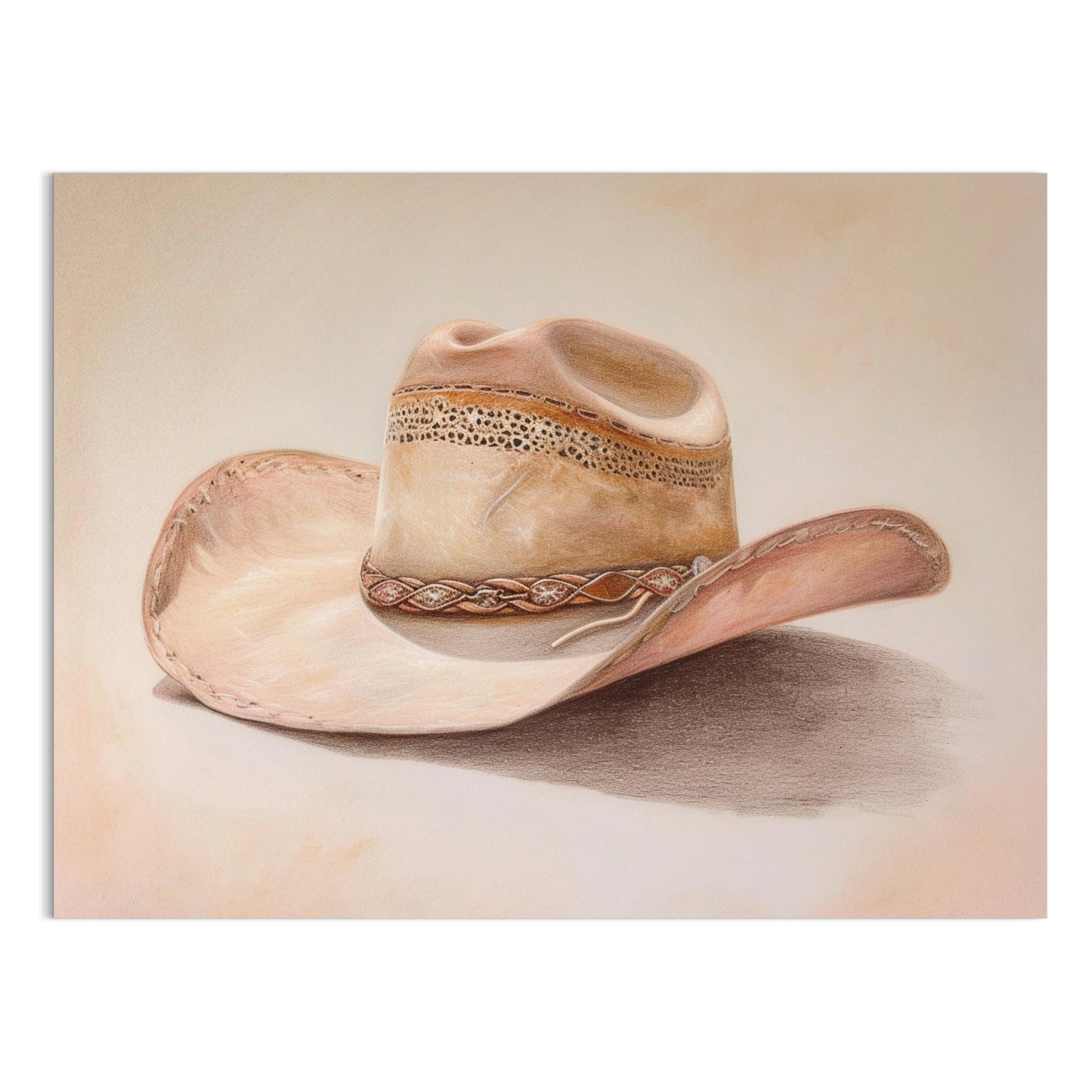 Premium Poster of Western Style Cowboy Hat Theme Art Posters