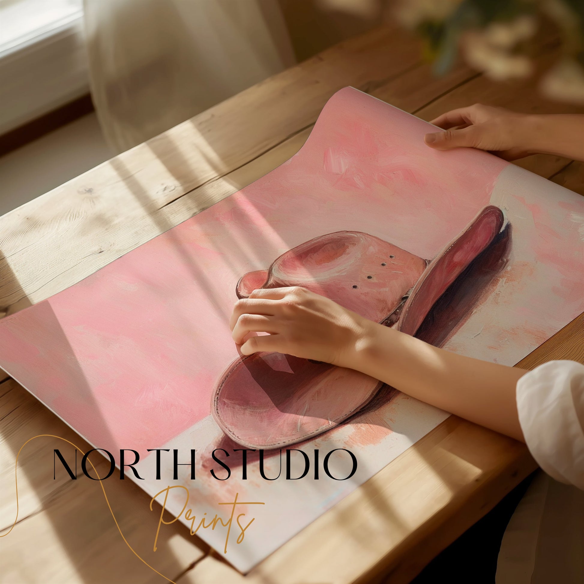 Premium Poster of Western Theme Pink Hat Artwork Posters