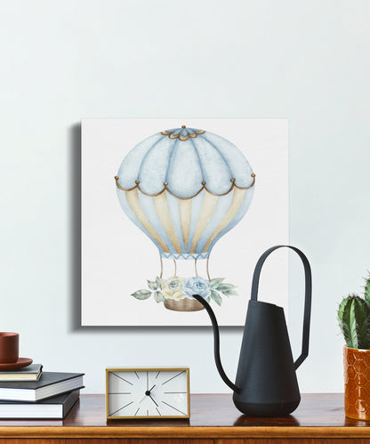 Premium Poster of Whimsical Hot Air Balloon Nursery Wall Art Canvas Wraps