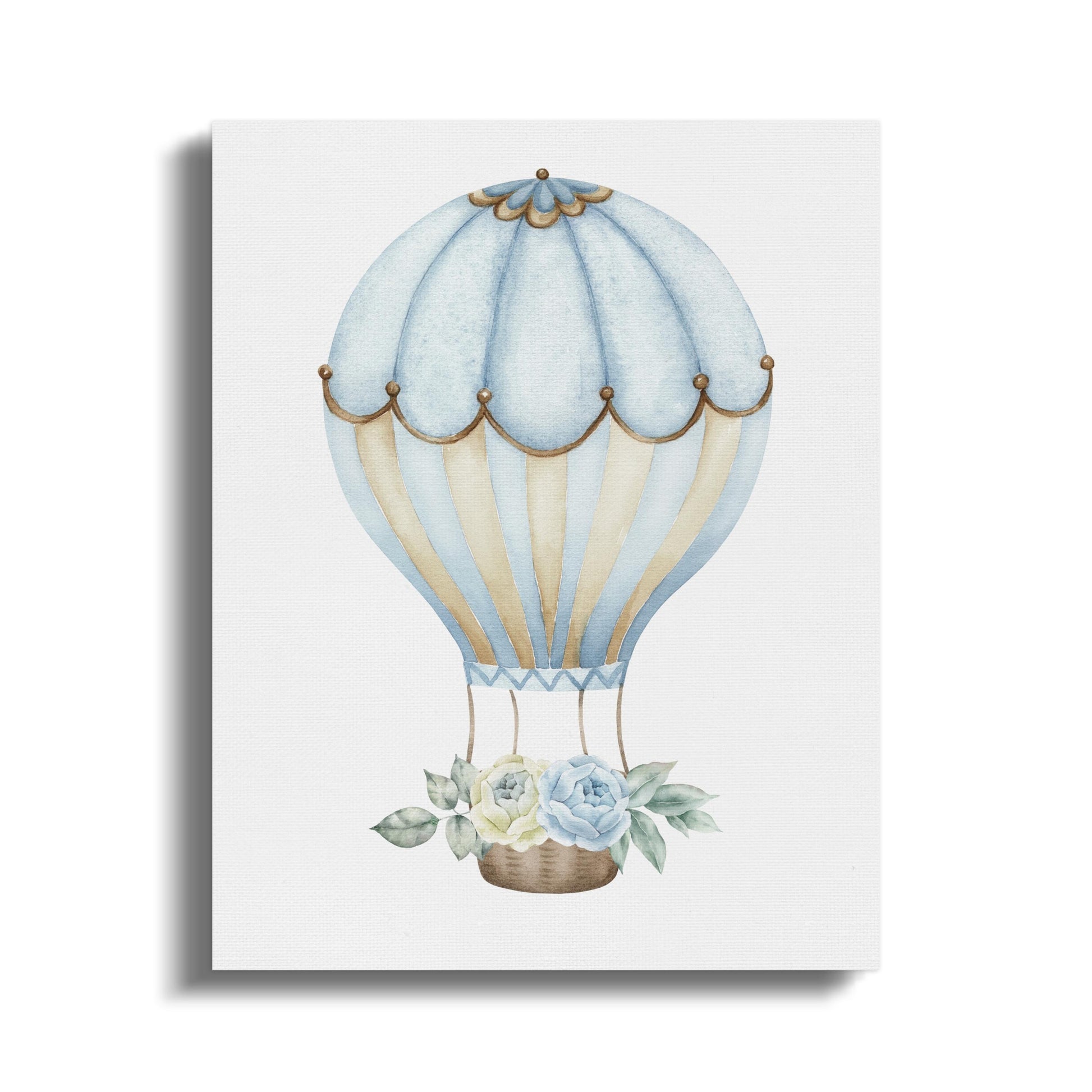 Premium Poster of Whimsical Hot Air Balloon Nursery Wall Art Canvas Wraps