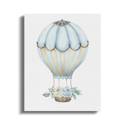 Premium Poster of Whimsical Hot Air Balloon Nursery Wall Art Canvas Wraps