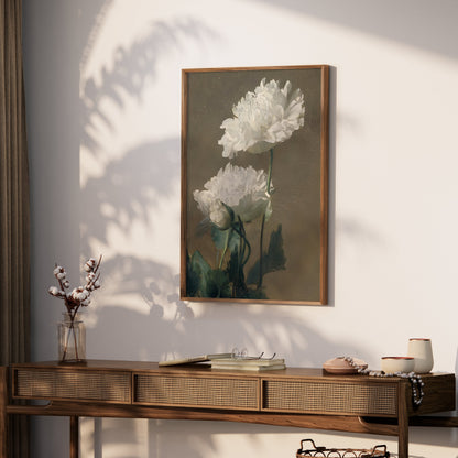 Premium Poster of White Blossoms Printed Painting Posters