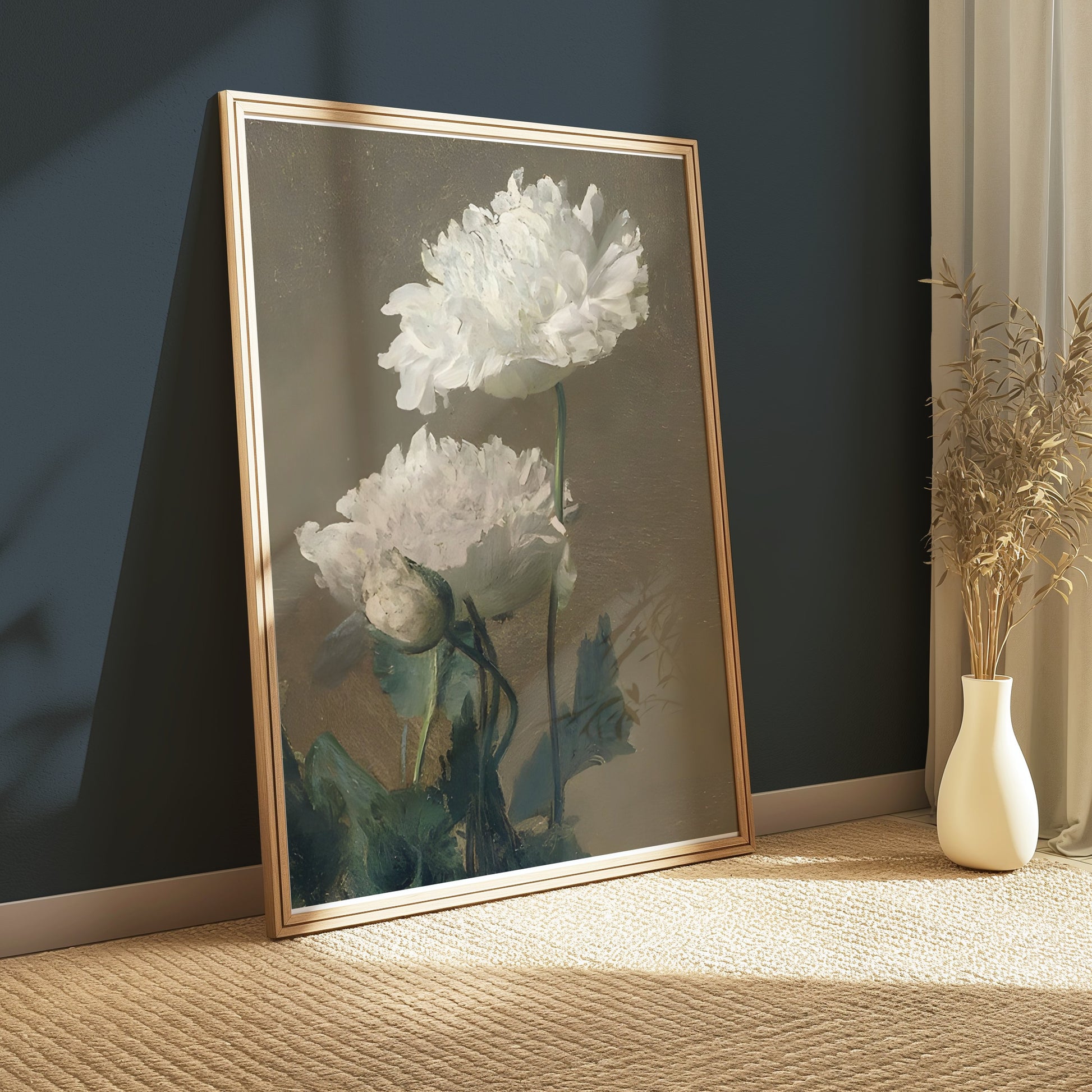 Premium Poster of White Blossoms Printed Painting Posters