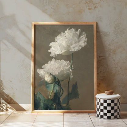 Premium Poster of White Blossoms Printed Painting Posters
