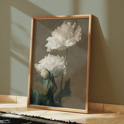 Premium Poster of White Blossoms Printed Painting Posters