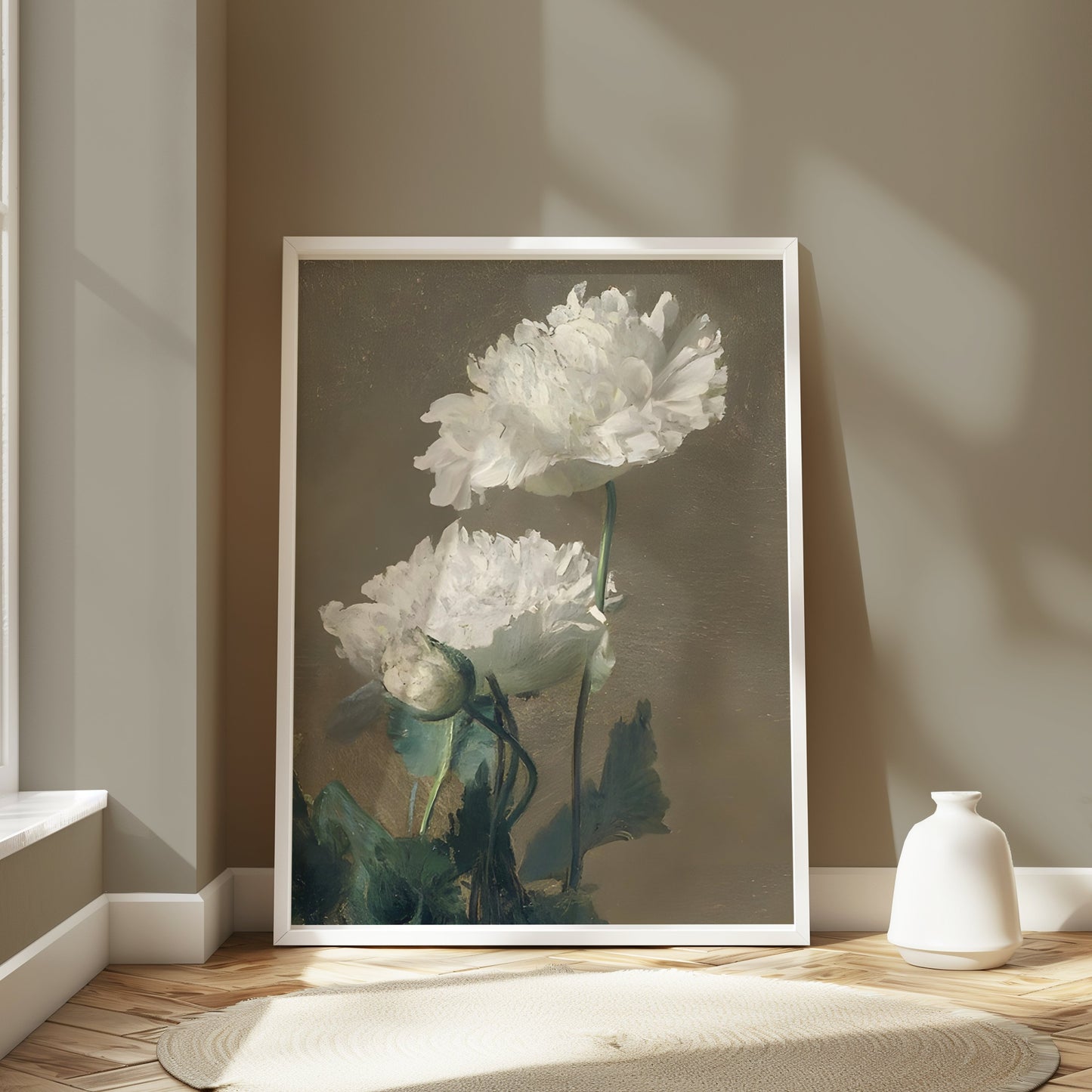 Premium Poster of White Blossoms Printed Painting Posters