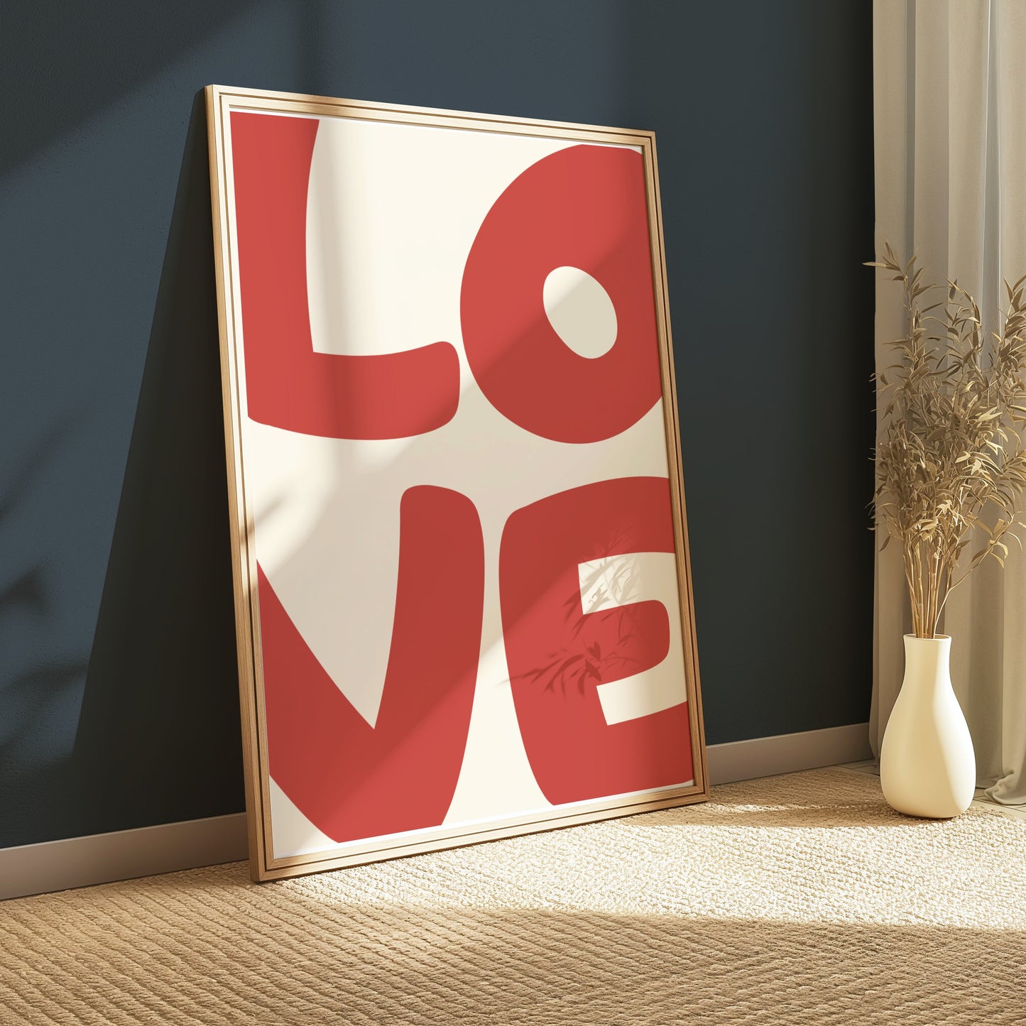 Premium Poster of Wide-format Red Love Typography Art Posters