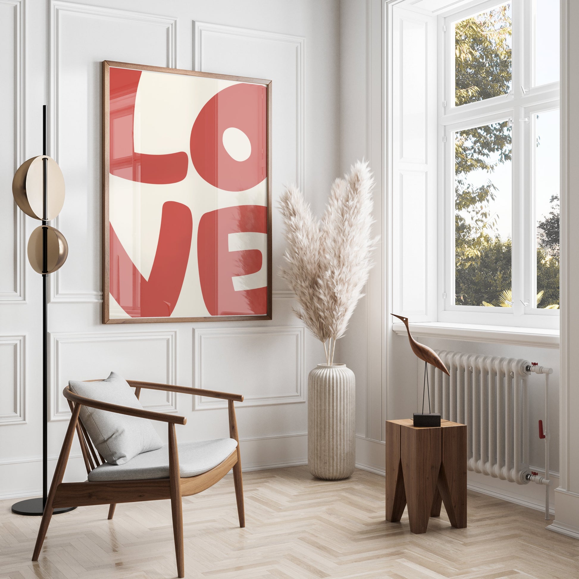 Premium Poster of Wide-format Red Love Typography Art Posters