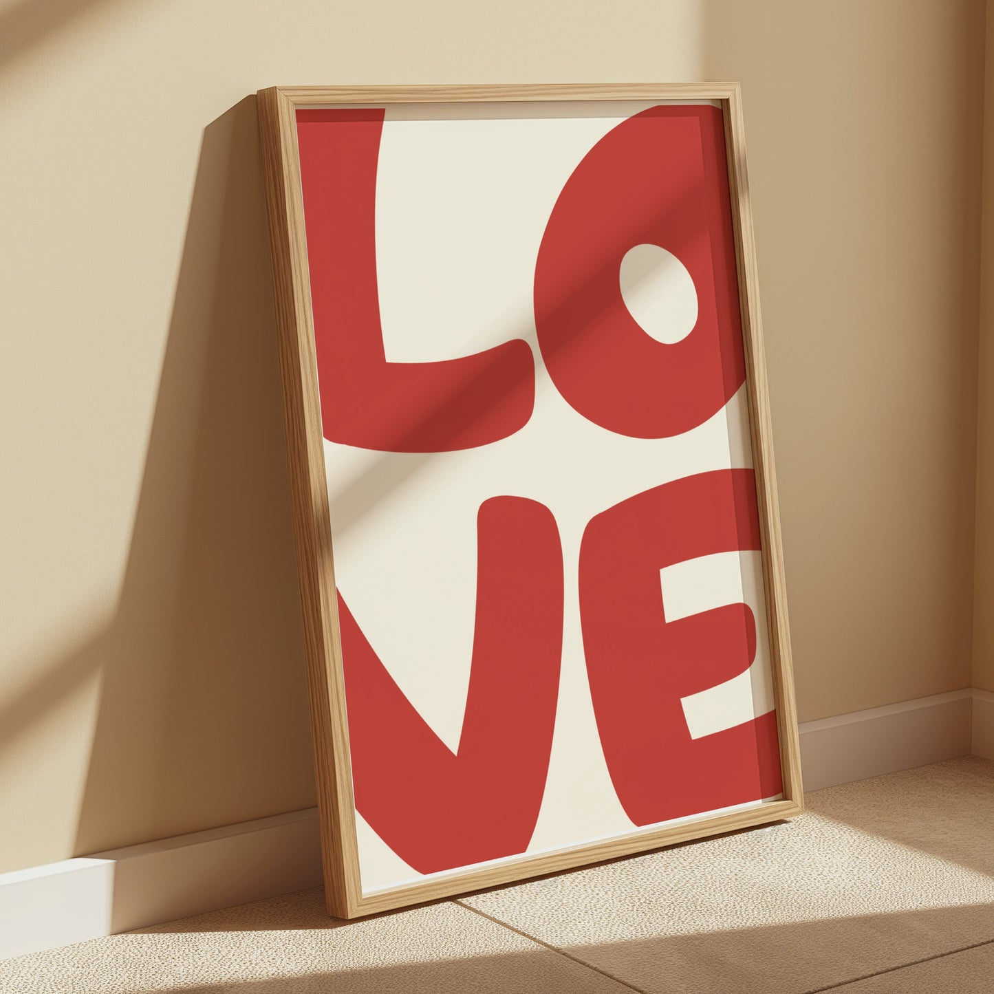 Premium Poster of Wide-format Red Love Typography Art Posters