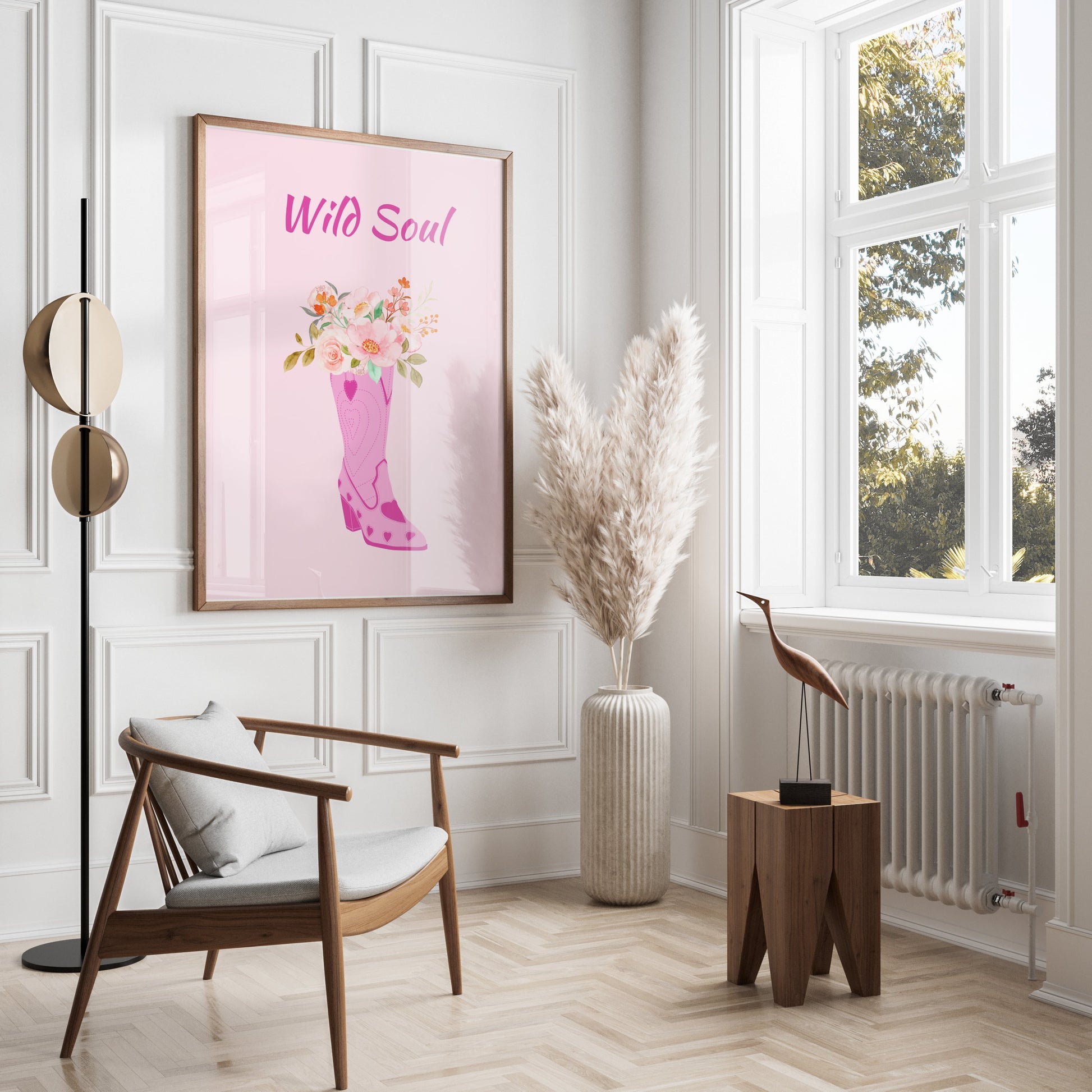 Premium Poster of Wild Soul Blossoming Cowboy Boot With Flowers Posters