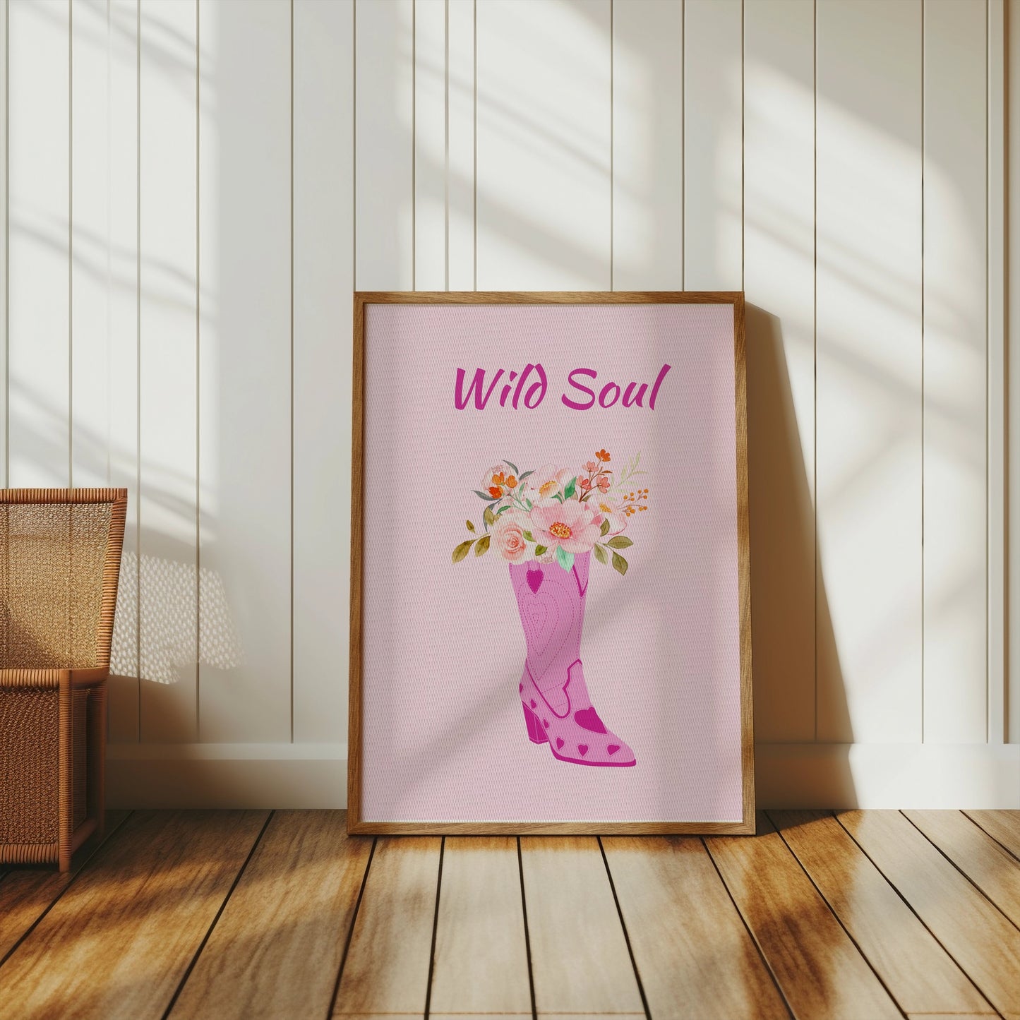 Premium Poster of Wild Soul Blossoming Cowboy Boot With Flowers Posters