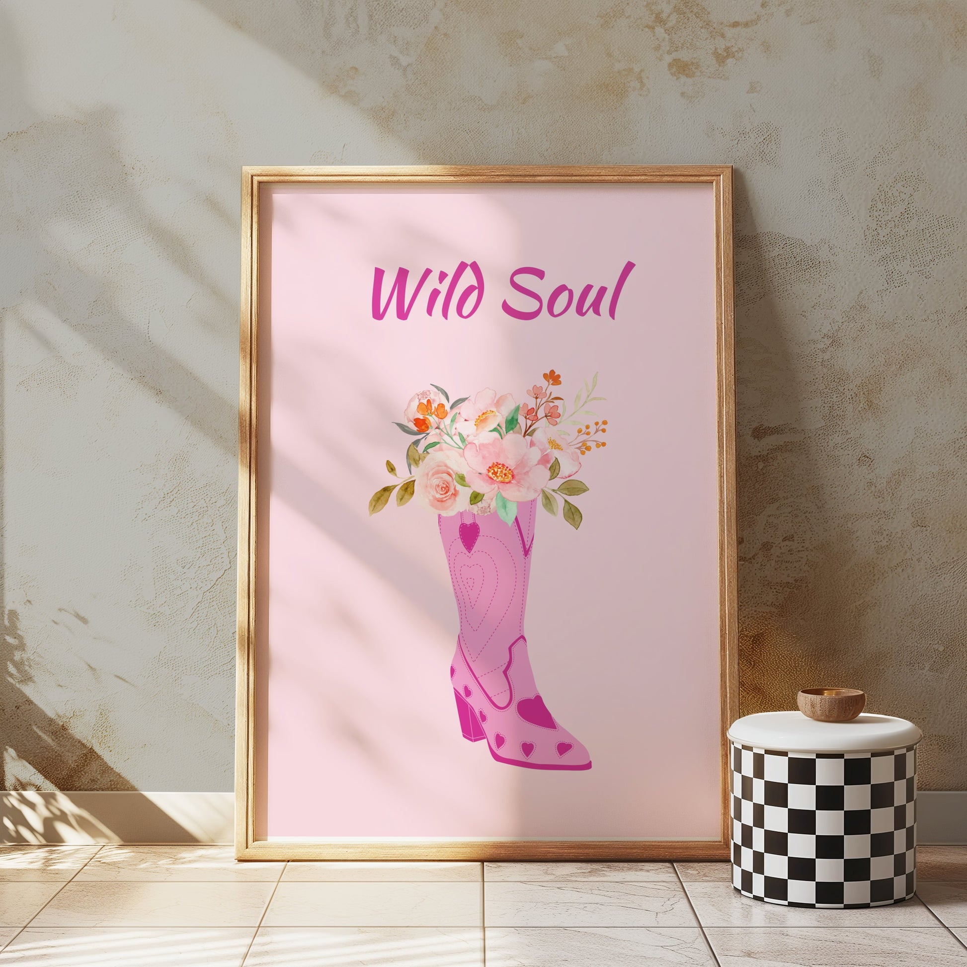 Premium Poster of Wild Soul Blossoming Cowboy Boot With Flowers Posters