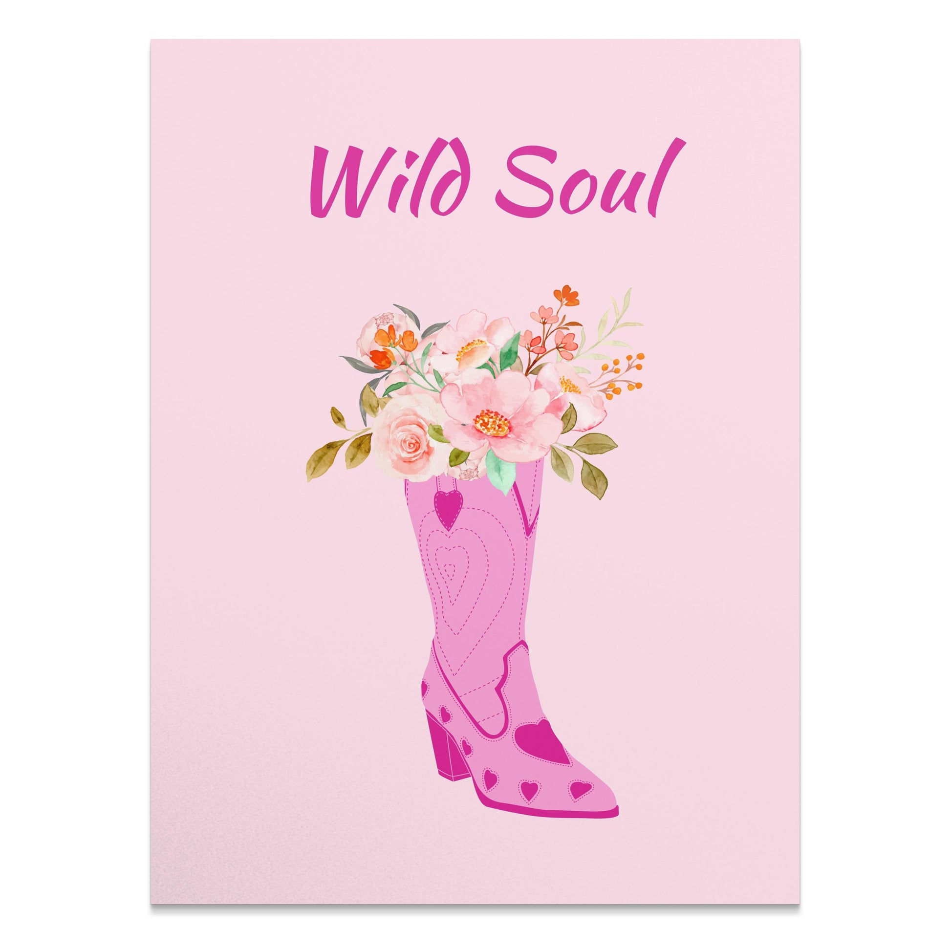 Premium Poster of Wild Soul Blossoming Cowboy Boot With Flowers Posters